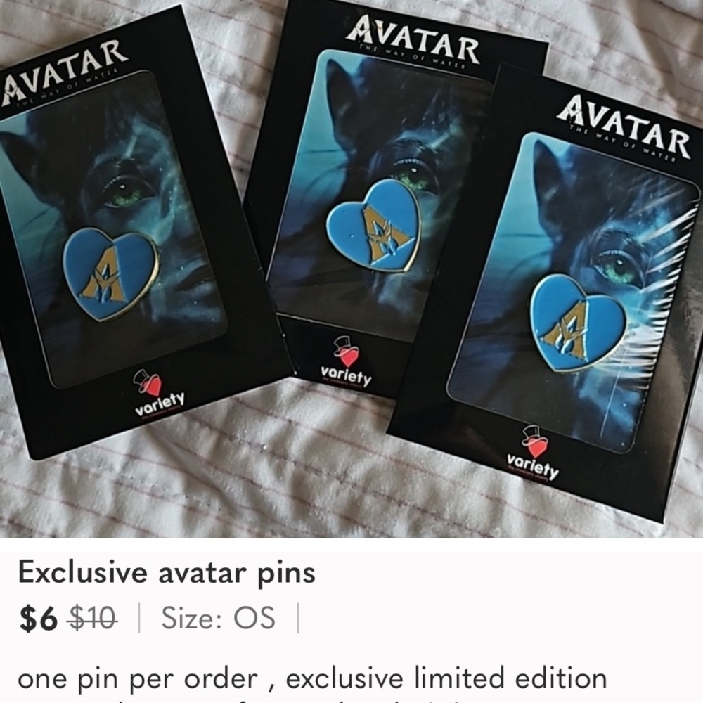 Avatar Heart Pins